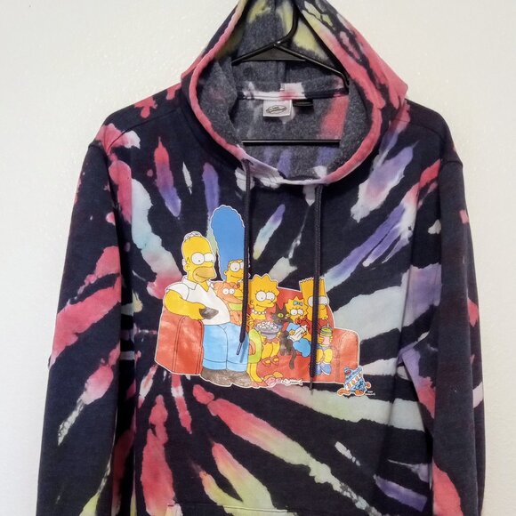 Simpsons | Shirts | The Simpsons Tie Dye Hoodie Size Xl | Poshmark